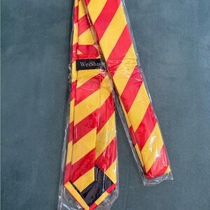 Red and Yellow Striped Tie